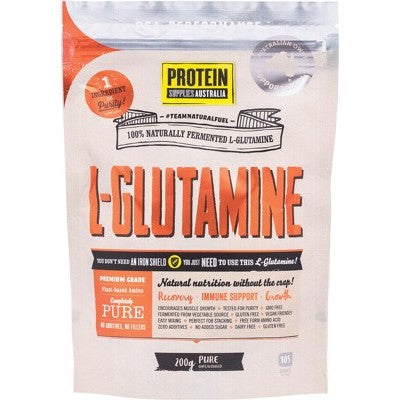 PROTEIN SUPPLIES AUSTRALIA L-Glutamine (Plant-based) Pure 200g