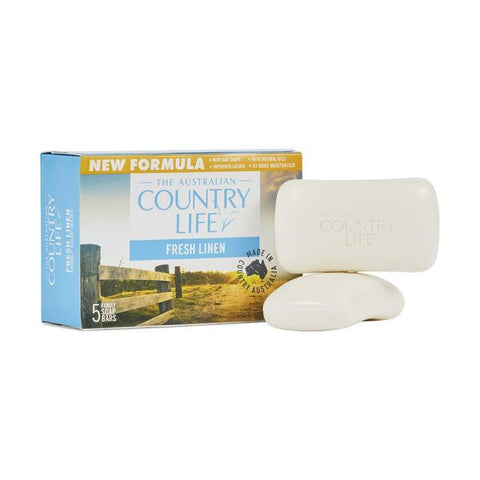 Country Life Original Soap Bars Fresh Linen 6pk