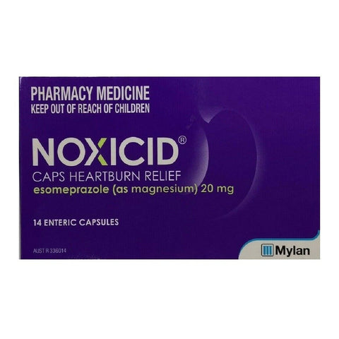 Noxicid Same as Nexium Heartburn Reflux Gord Tablets 14