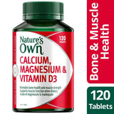 Nature's Own Calcium & Magnesium With Vitamin D3 120 Tablets