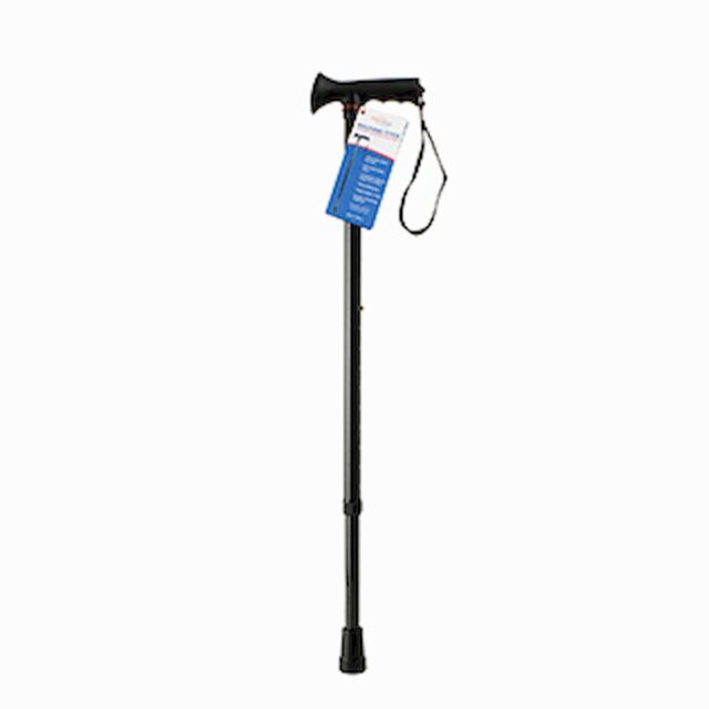 SurgiPack Walking Stick Adjustable Aluminium Black (1284)