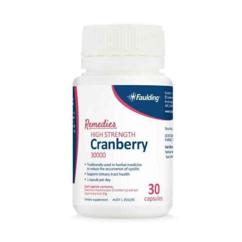 Faulding Remedies Cranberry Antioxidant 30000mg 30 Capsules