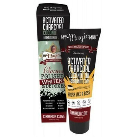 MY MAGIC MUD Activated Charcoal Toothpaste Cinnamon Clove 113g
