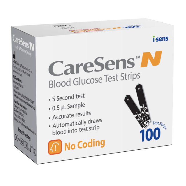 Caresens N Blood Glucose Test Strips 100 Pack