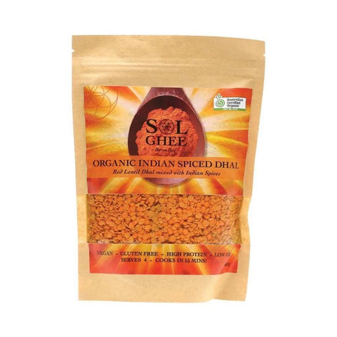 SOL ORGANICS Organic Indian Spiced Dhal Red Lentil Dhal Mix 400g