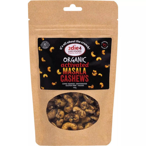 2DIE4 LIVE FOODS Organic Activated Masala Cashews 300g