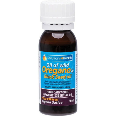 SOLUTIONS 4 HEALTH Oil Of Wild Oregano With Black Seed Oil 50ml