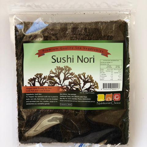 NUTRITIONIST CHOICE Sushi Nori 10 Sheets 25g