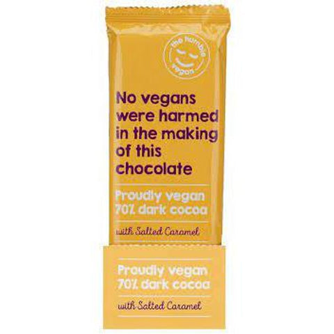 THE HUMBLE VEGAN 70% Dark Cocoa With Salted Caramel 80g 15PK