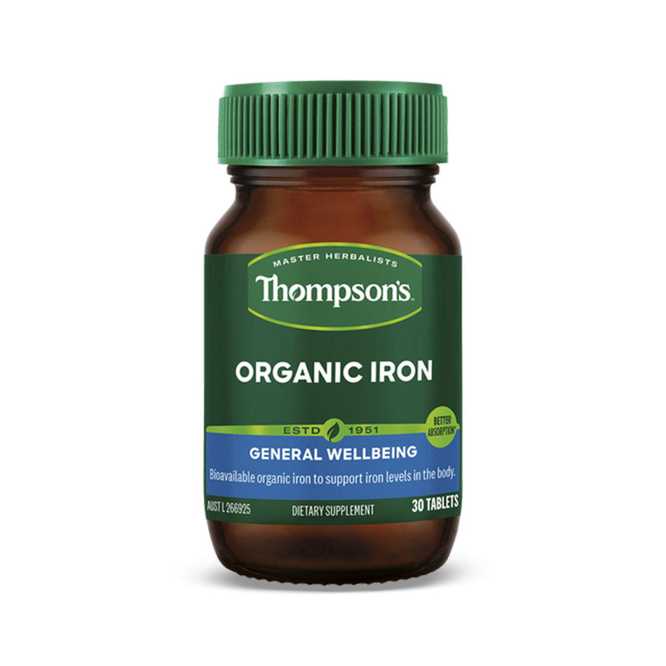 Thompson's Organic Iron 24mg 30 Tablets