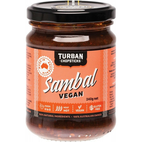 TURBAN CHOPSTICKS Curry Paste Sambal Vegan 240g