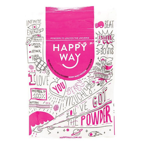 Happy Way Whey Protein Powder Berry 60g 6PK