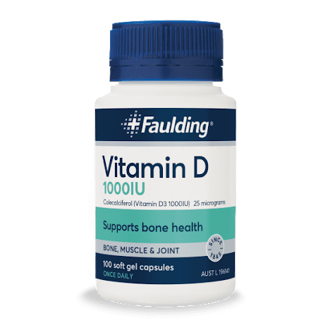 Faulding Vitamin D 1000IU 100 Softgel Capsules