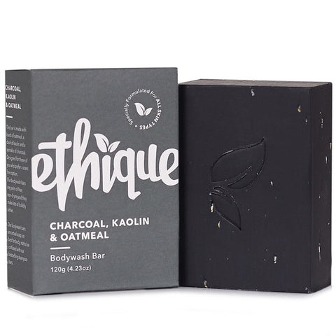 ETHIQUE Solid Bodywash Bar Charcoal, Kaolin & Oatmeal 120g