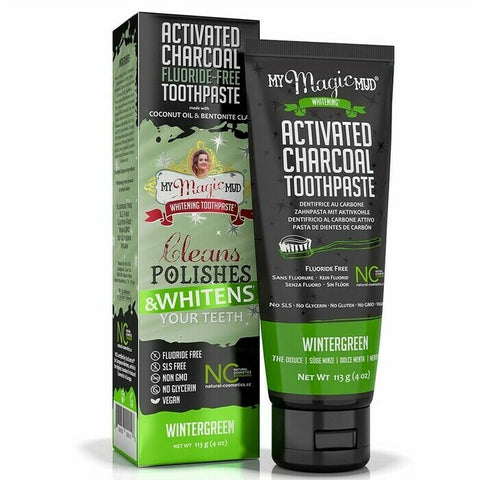 MY MAGIC MUD Activated Charcoal Toothpaste Wintergreen 113g