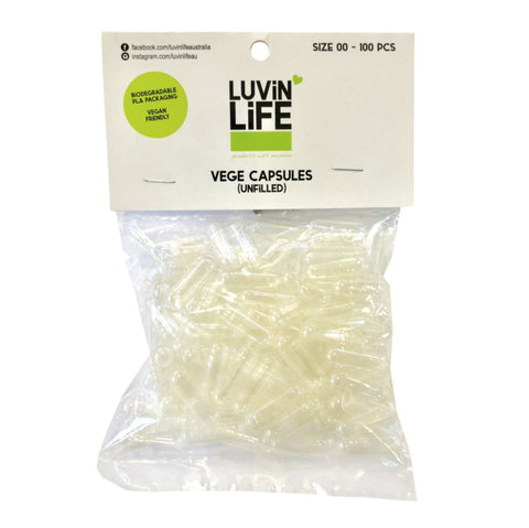 LUVIN LIFE Vege Capsules Unfilled - Size 00 500