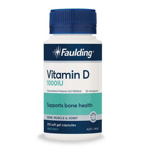 Faulding Vitamin D 1000IU 200 Caps