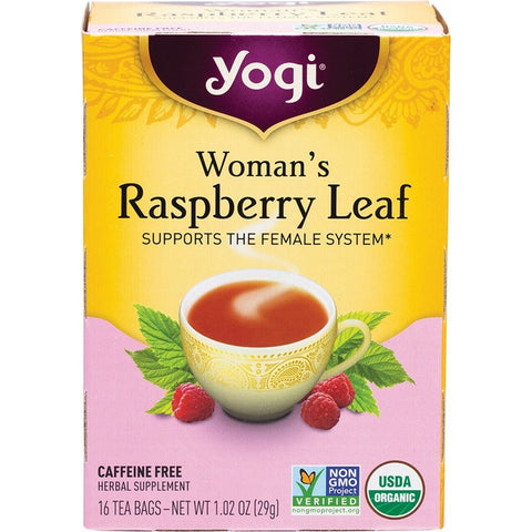 YOGI TEA Herbal Tea Bags Woman's Raspberry Leaf 16